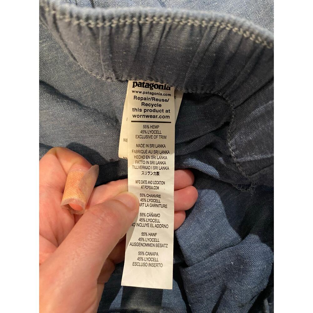 Patagonia Garden Island Shorts Women’s Large Blue Hemp TENCEL NWT - Picture 7 of 7